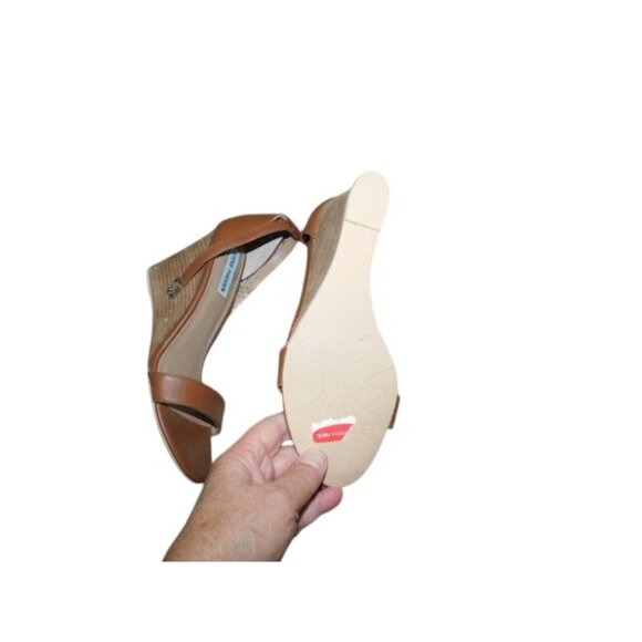 Steve Madden Size 10M Brown Leather Ankle Strap Wedge Heels NEW - Picture 4 of 4